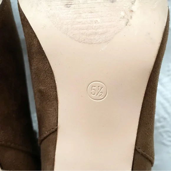 Lulus Taryne Taupe Suede Pointed-Toe Booties Size 5.5 - Picture 12 of 14